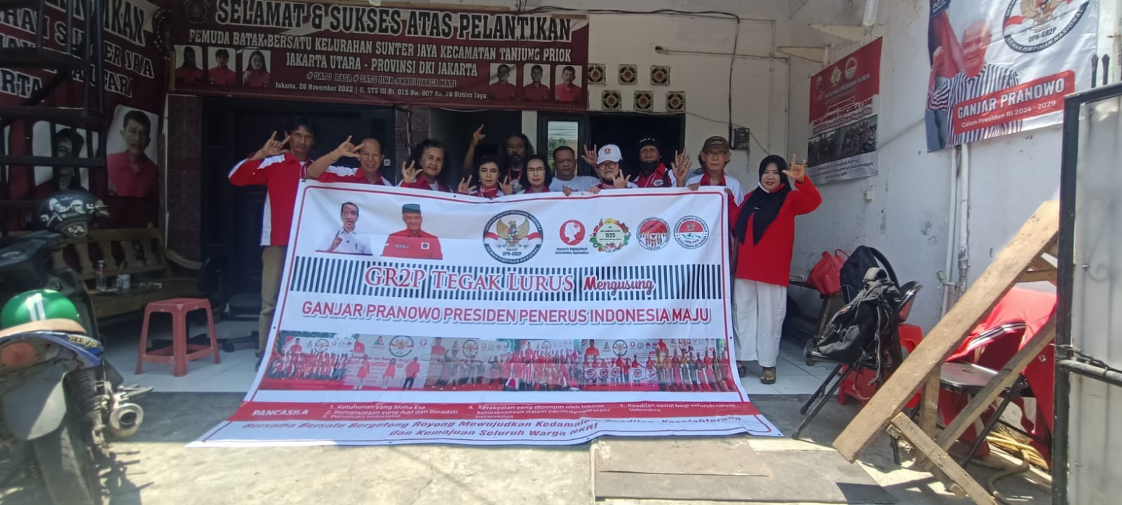 GR2P Lulus Verfak Rumah Posko Gerakan Pemenangan Capres Ganjar Pranowo 2024. Foto: istimewa