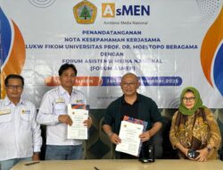 Penandatanganan MoU ASMEN dan Universitas Prof Dr Moestopo: Langkah Awal Meningkatkan Profesionalisme Wartawan