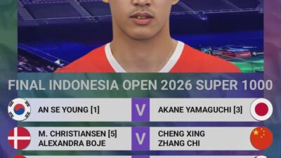 Final Indonesia Open 2026, Dua Wakil Indonesia Siap Buru Gelar Juara Di Istora Senayan