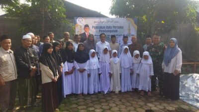 Peletakan Batu Pertama Mushola Baitul Wafi Al Karim, di Yayasan Mi’raj Mulia Wujudkan generasi Qurani