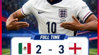 Inggris Lolos ke Perempat Final, Bellingham Bersinar, The Three Lions Taklukkan Meksiko 3-2