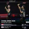 Fajar/Fikri Melaju ke Semifinal China Open 2026, 