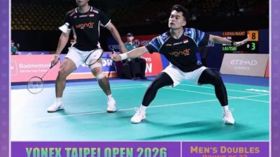 Leo/Daniel Tampil Tegas Wakil Indonesia Mulus ke 16 Besar Taipei Open 2026