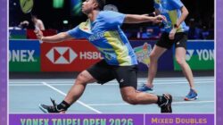 Rehan dan Gloria Singkirkan Unggulan Keenam, Tiket Perempat Final Taipei Open 2026 Berhasil Diamankan