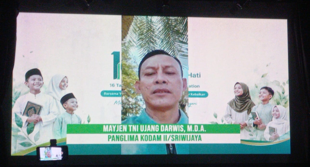 Ucapan Semat Milad 16 Tahun Rindang dari Mayjen Ujang Darwis Panglima Kodam II/Sriwijaya